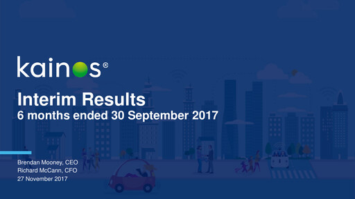 Thumbnail Kainos Group Half-year Report 2017-h1