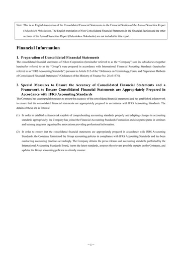 Thumbnail Nikon Financial Statement 2025