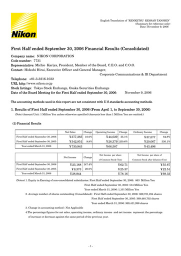Vorschaubild Nikon Halbjahresbericht 2007-h1