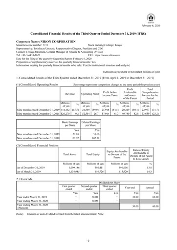 Thumbnail Nikon Quarterly Report 2020-q3