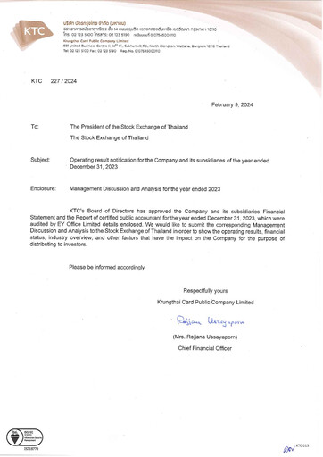 Thumbnail Krungthai Card Financial Report 2023