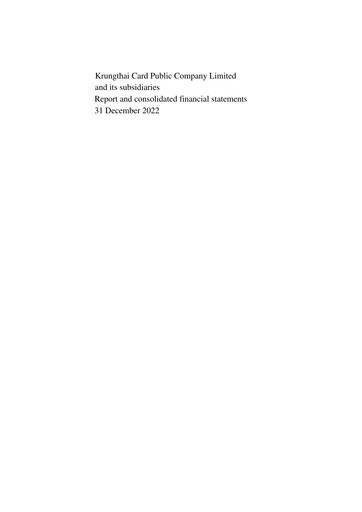 Thumbnail Krungthai Card Financial Statement 2022