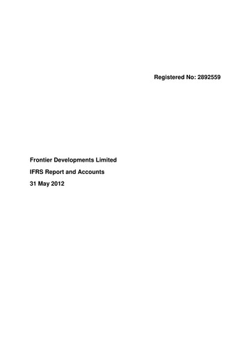 Thumbnail Frontier Developments Annual Report 2012