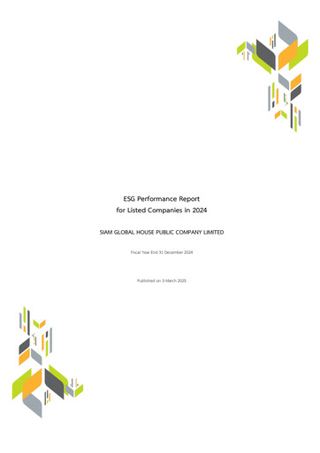 Thumbnail Siam Global House ESG Report 2024
