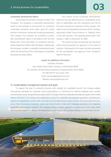 Thumbnail Siam Global House Sustainability Report 2024