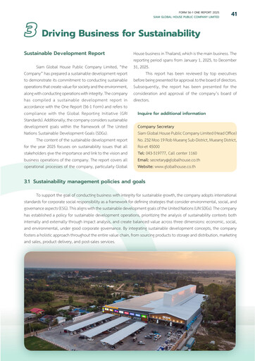 Thumbnail Siam Global House Sustainability Report 2025