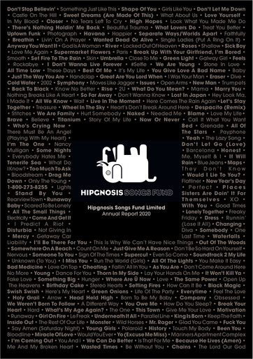Thumbnail Hipgnosis Songs Fund Annual Report 2020