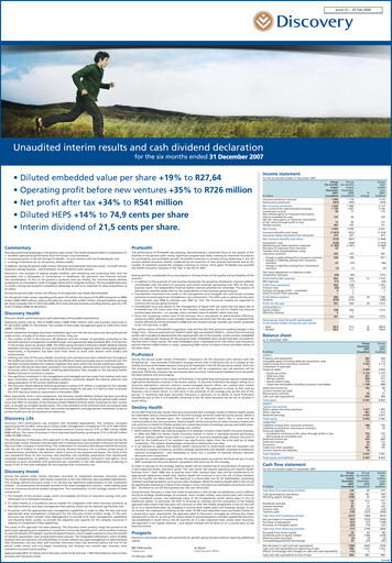 Thumbnail Discovery Limited Half-year Report 2007-h1