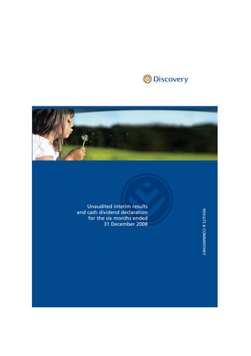 Thumbnail Discovery Limited Half-year Report 2008-h1