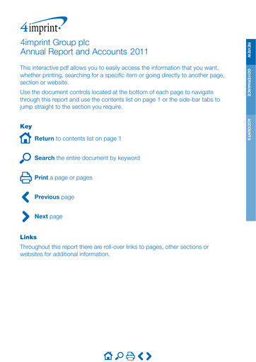 Thumbnail 4imprint Group Annual Report 2011