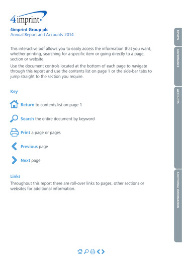 Thumbnail 4imprint Group Annual Report 2014