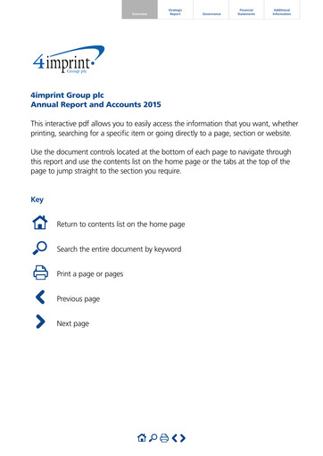 Thumbnail 4imprint Group Annual Report 2015