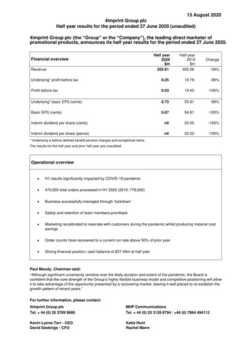 Thumbnail 4imprint Group Half-year Report 2020-h1