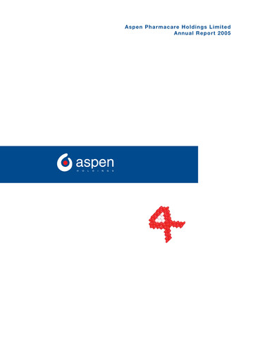 Thumbnail Aspen Pharmacare Annual Report 2005