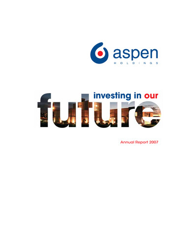 Thumbnail Aspen Pharmacare Annual Report 2007