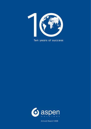 Thumbnail Aspen Pharmacare Annual Report 2008