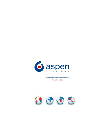 Thumbnail Aspen Pharmacare Annual Report 2012
