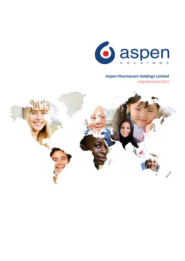 Thumbnail Aspen Pharmacare Annual Report 2013