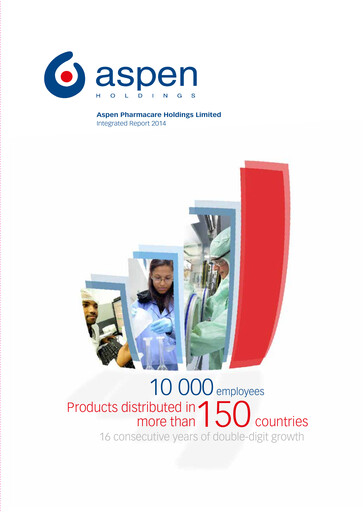 Thumbnail Aspen Pharmacare Annual Report 2014