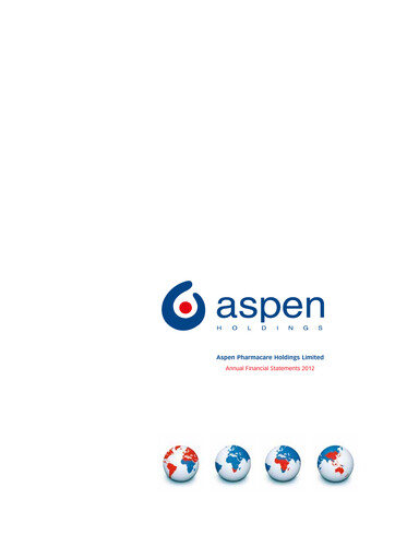 Thumbnail Aspen Pharmacare Financial Statement 2012