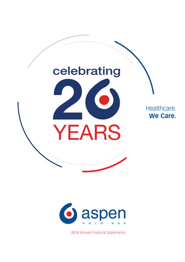 Thumbnail Aspen Pharmacare Financial Statement 2018