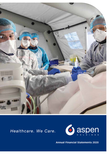 Thumbnail Aspen Pharmacare Financial Statement 2020
