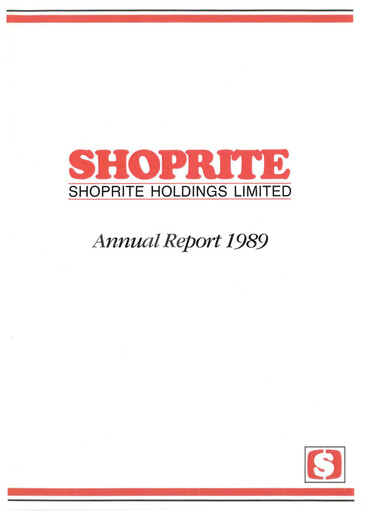 Miniature Shoprite Rapport annuel 1989