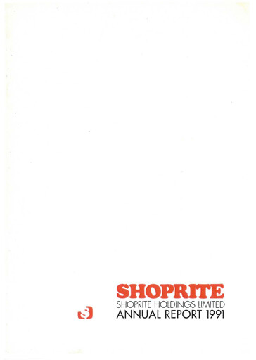 Miniature Shoprite Rapport annuel 1991