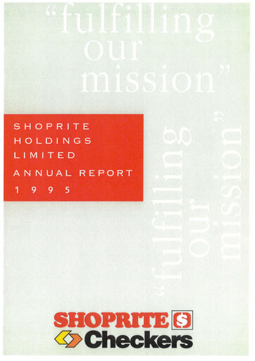 Miniature Shoprite Rapport annuel 1995