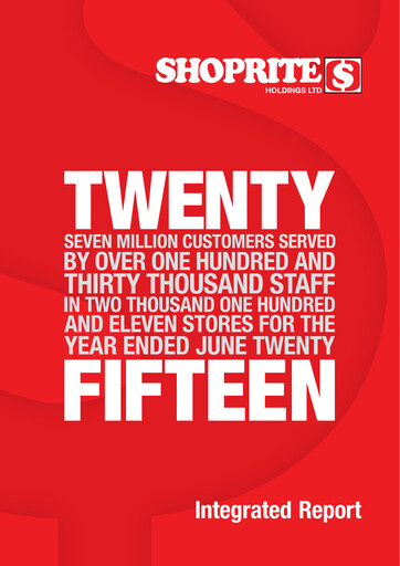 Miniature Shoprite Rapport annuel 2015