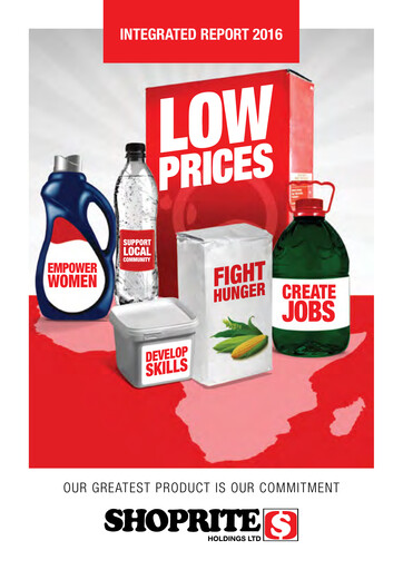 Miniature Shoprite Rapport annuel 2016