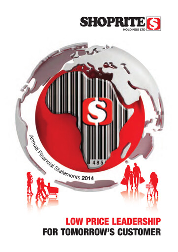 Miniature Shoprite Bilan financier 2014