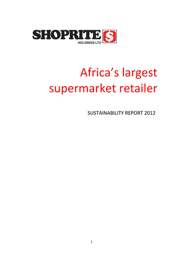 Miniature Shoprite Rapport de durabilité 2012