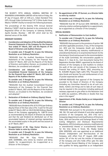 Thumbnail Mahindra & Mahindra Annual Report 2020-2021