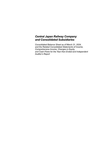 Thumbnail Central Japan Railway Financial Statement fy2024