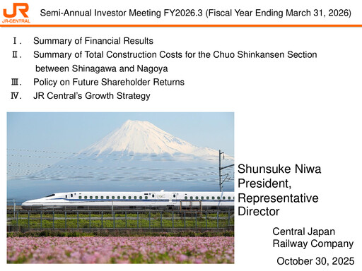 Thumbnail Central Japan Railway Half-year Report 2026-h1