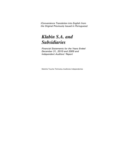 Thumbnail Klabin Financial Statement 2010