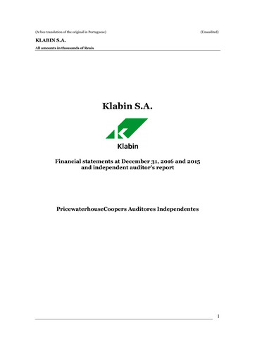 Thumbnail Klabin Financial Statement 2016