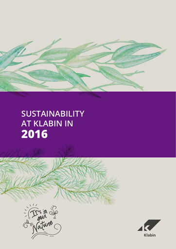 Thumbnail Klabin Sustainability Report 2016