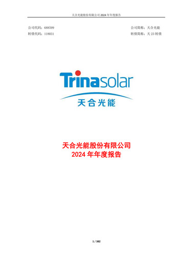 Thumbnail Trina Solar Annual Report 2024