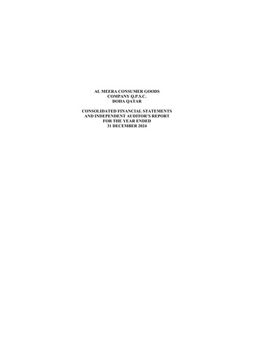 Vorschaubild Al Meera Consumer Goods Company Finanzmitteilung 2024