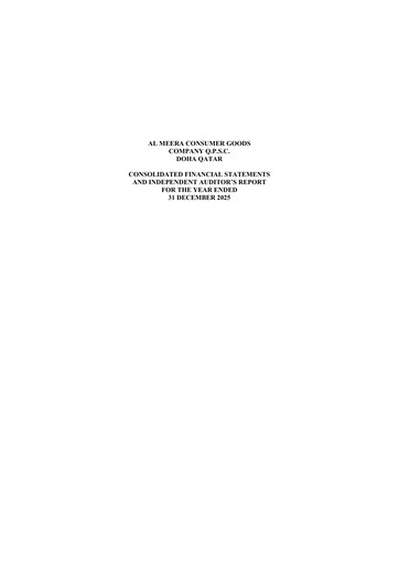 Thumbnail Al Meera Consumer Goods Company Financial Statement 2025