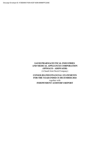 Thumbnail SPIMACO (Saudi Pharmaceutical Industries and Medical Appliances Corporation) Financial Statement 2024