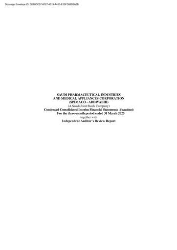 Thumbnail SPIMACO (Saudi Pharmaceutical Industries and Medical Appliances Corporation) Quarterly Report 2025-q1