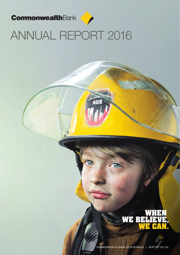 Thumbnail Commonwealth Bank Annual Report 2016