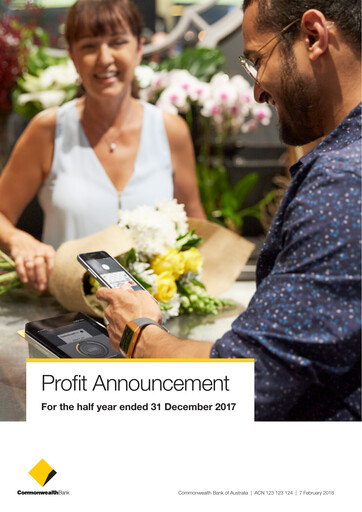 Thumbnail Commonwealth Bank Half-year Report 2018-h1