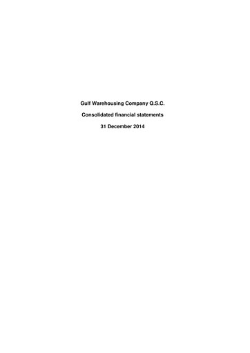 Miniature Gulf Warehousing Company Bilan financier 2014
