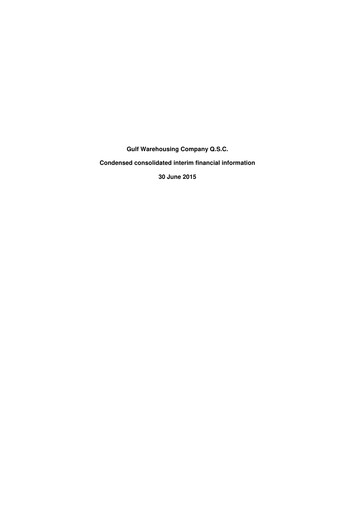 Thumbnail Gulf Warehousing Company Half-year Report 2015-h1