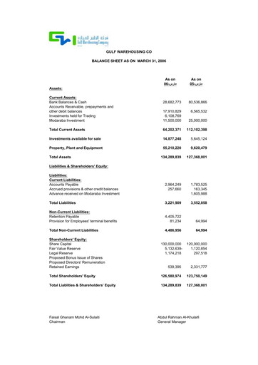 Thumbnail Gulf Warehousing Company Quarterly Report 2006-q1