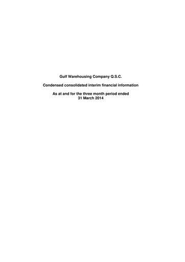 Thumbnail Gulf Warehousing Company Quarterly Report 2014-q1